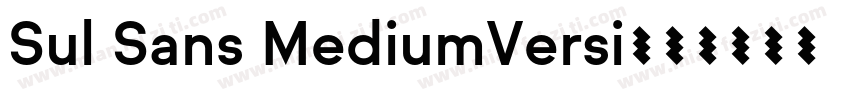 Sul Sans MediumVersi字体转换